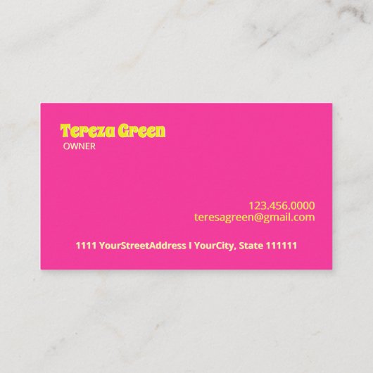 犬のグルーミング 名刺 (裏面)