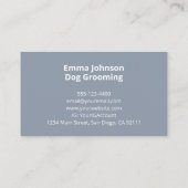 犬のグルーミング | 歩くダスティブルー名刺 名刺 (裏面)