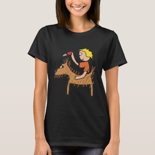 犬のグルーミング Tシャツ (正面)