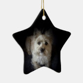 犬のケアーン・テリア犬の"犬の恋人"の星のオーナメント セラミックオーナメント (右)