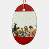 犬のコラージュのオーナメントの多く セラミックオーナメント (左)