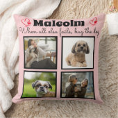 犬のコラージュカスタマイズ-  4枚の写真 クッション (ブランケット)
