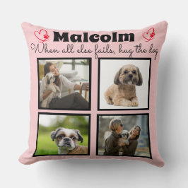 犬のコラージュカスタマイズ-  4枚の写真 クッション