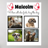犬のコラージュカスタマイズ-  4枚の写真 ポスター (正面)