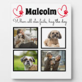 犬のコラージュ – カスタマイズ 4枚の写真 フォトプラーク (正面)