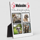 犬のコラージュ – カスタマイズ 4枚の写真 フォトプラーク (側面)