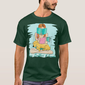 犬のコーヒーと本はもうない Tシャツ