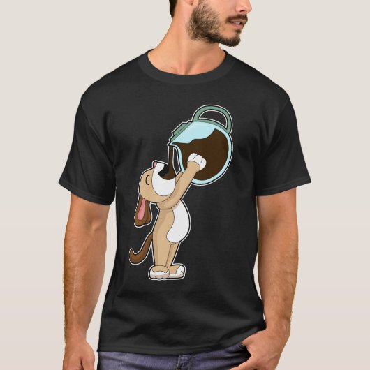 犬のコーヒーポット Tシャツ (正面)