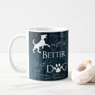 犬のコーヒーマグで生活が良い – 青 コーヒーマグカップ