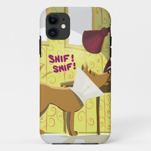 犬のコーン型ヘッド面白グッズ Case-Mate iPhoneケース (裏面)