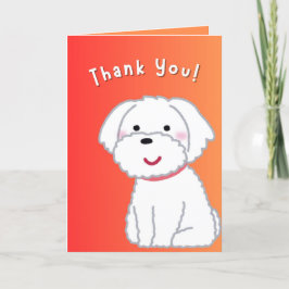 犬のサンキューカード、かわいい鑑賞用カード サンキューカード