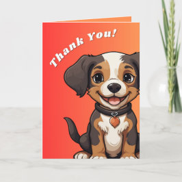 犬のサンキューカード、かわいい鑑賞用カード サンキューカード