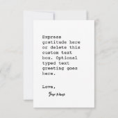 犬のサンキューカード、カスタム挨拶、おもしろカード サンキューカード (裏面)