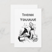 犬のサンキューカード、カスタム挨拶、おもしろカード サンキューカード (正面/裏面)