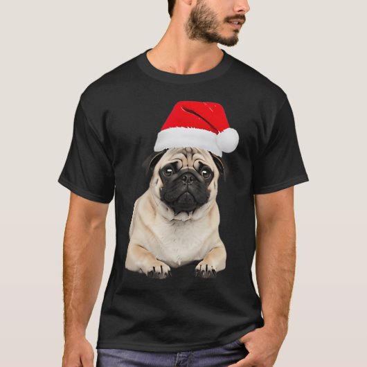 犬のサンタクロース Tシャツ (正面)