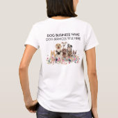 犬のサービス両面 Tシャツ (裏面)