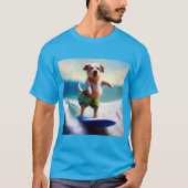犬のサーフィン Tシャツ (正面)
