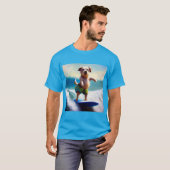犬のサーフィン Tシャツ (正面フル)
