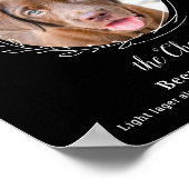 犬のシグネチャードリンクモダンブラックペットの結婚バー ポスター (角)