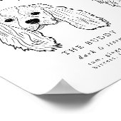 犬のシグネチャードリンク結婚ズのペットバーのサイン ポスター (角)