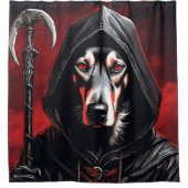 犬のシャーマン シャワーカーテン (正面)