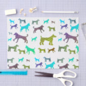 犬のシルエットのティッシュペーパー 薄葉紙 (クラフト)