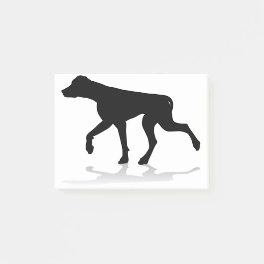 犬のシルエットのペット ポストイット (正面)