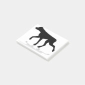 犬のシルエットのペット ポストイット (アングル)