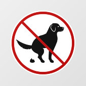 犬のシルエットデザイン:排泄禁止 ウィンドウサイン (シート)