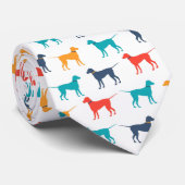犬のシルエットメンズタイ ネクタイ (ロール)