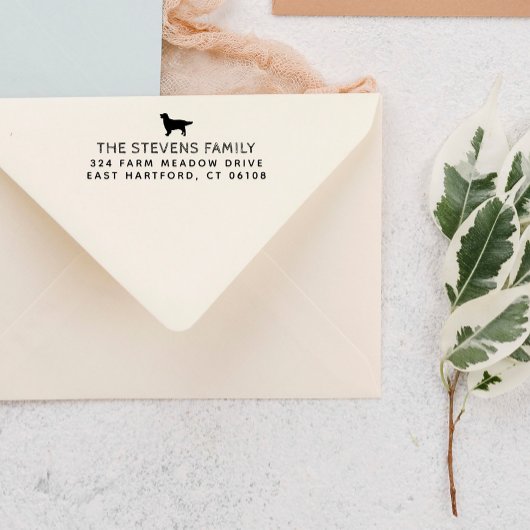 犬のシルエット名とアドレス セルフインキングスタンプ