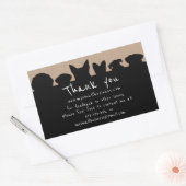 犬のシルエット感謝していトリマー長方形スティック 長方形シール (封筒)