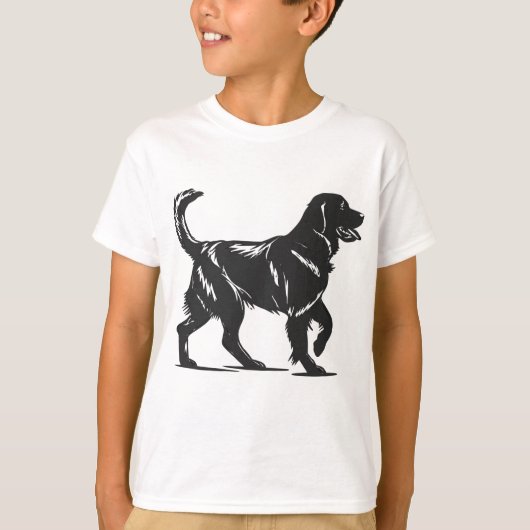 犬のシルエット クラシック Tシャツ (正面)