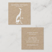 犬のシルエット モダン ミニマル スクエア名刺 (正面/裏面)