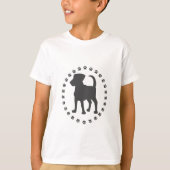 犬のシルエットTシャツ Tシャツ (正面)