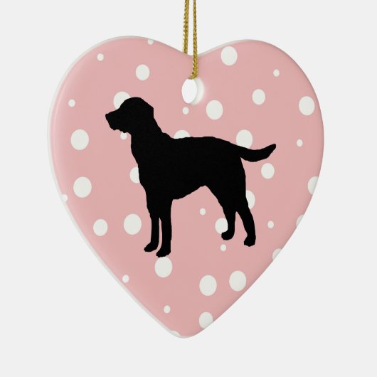 犬のシルエ絵画ットクリスマスアートセラミックセラ セラミックオーナメント (右)