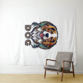 犬のシール タペストリー (インサイチュ(横))