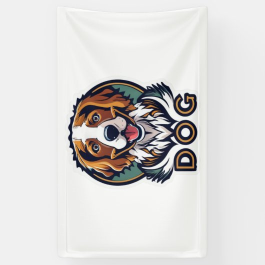 犬のシール 横断幕 (縦)