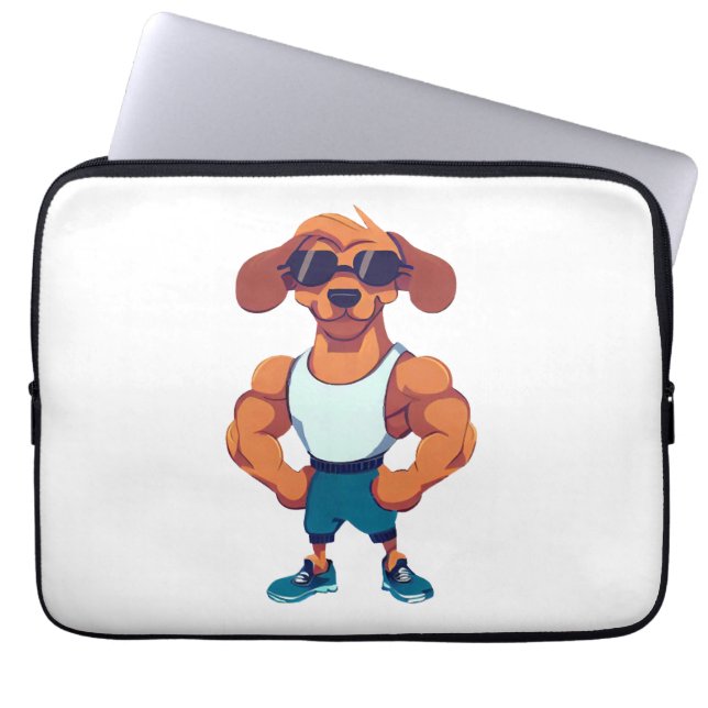 犬のジム ラップトップスリーブ (正面)