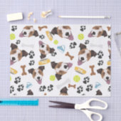 犬のジャック微笑ラッセルテリア 薄葉紙 (クラフト)