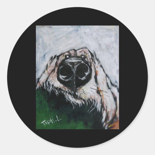 犬のジョジョ ラウンドシール (正面)