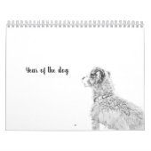 犬のスケッチの犬のカレンダーの年 カレンダー (カバー)