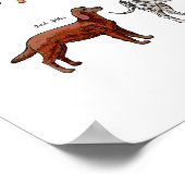 犬のスケッチ ポスター (角)