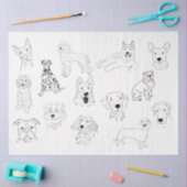 犬のスケッチ 薄葉紙 (クラフト)
