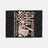 犬のスケルトンのハロウィーンギフトをペットにできるか フリースブランケット (正面(横))