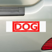 犬のスタンプ バンパーステッカー (車上)