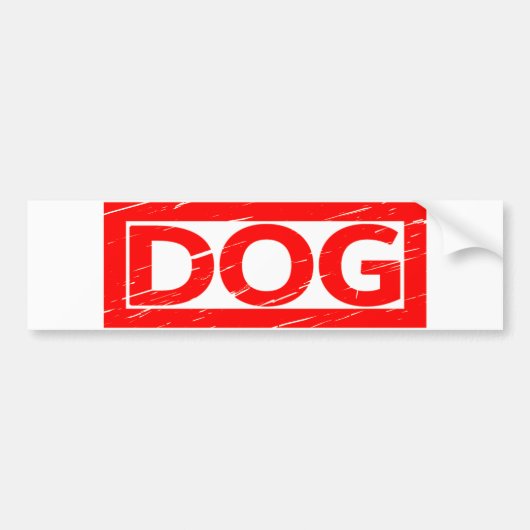 犬のスタンプ バンパーステッカー (正面)