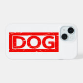 犬のスタンプ iPhone 15ケース (裏面横)