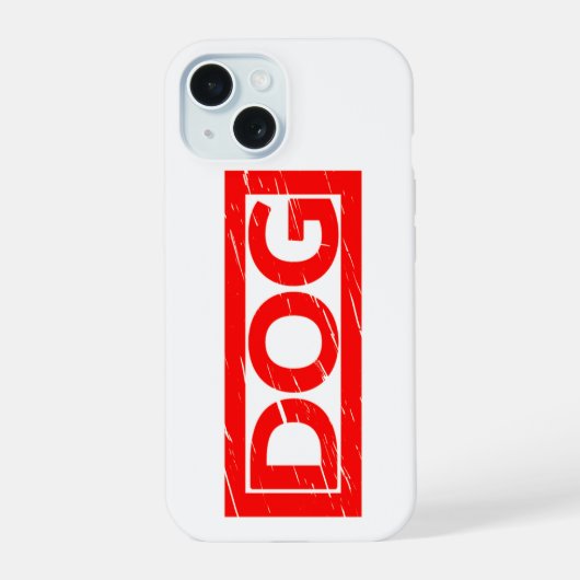 犬のスタンプ iPhone 15ケース (裏面)