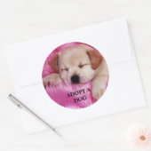 犬のステッカーを採用する ラウンドシール (封筒)